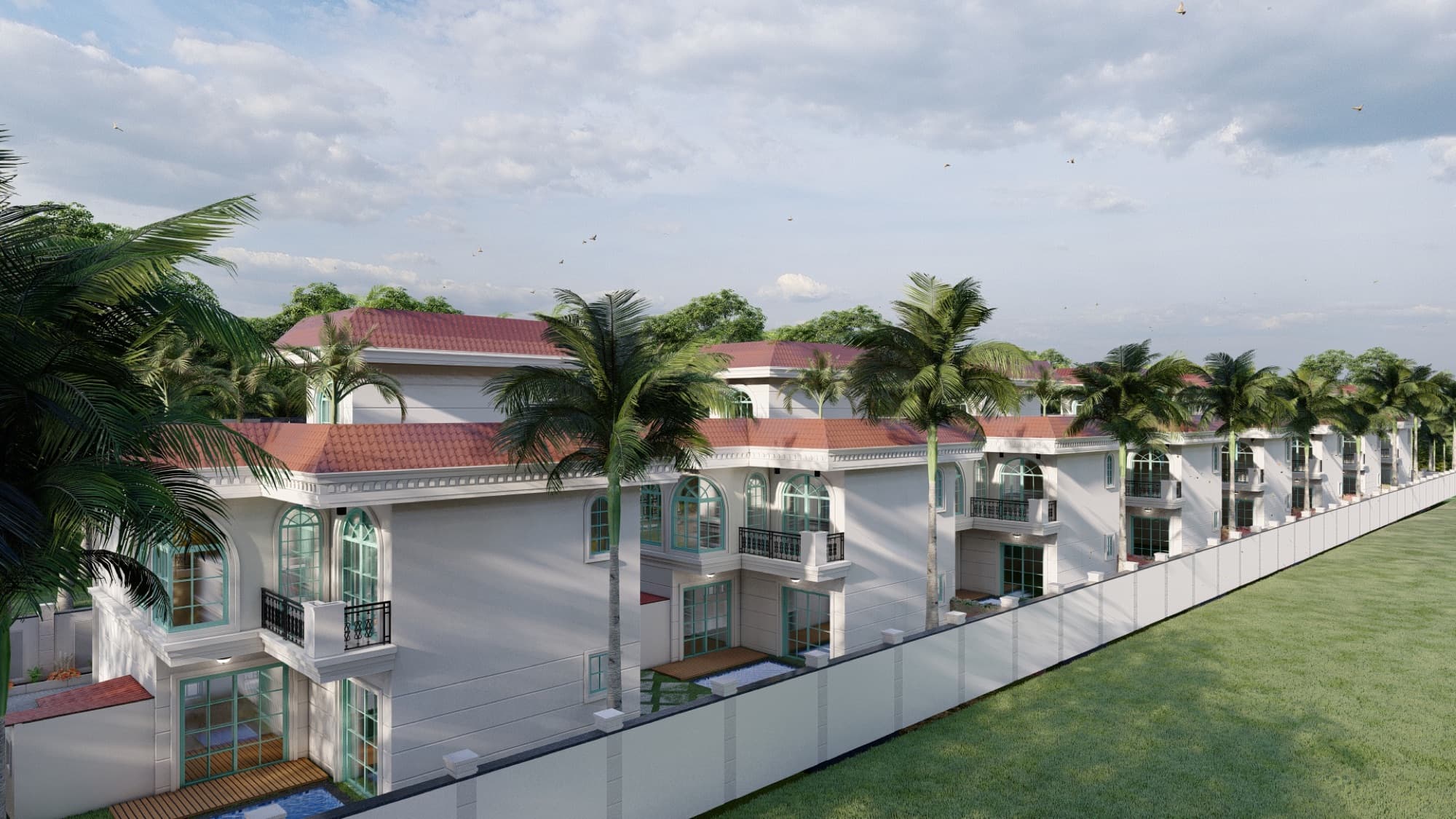 Back view of the Casa De Fresco villas