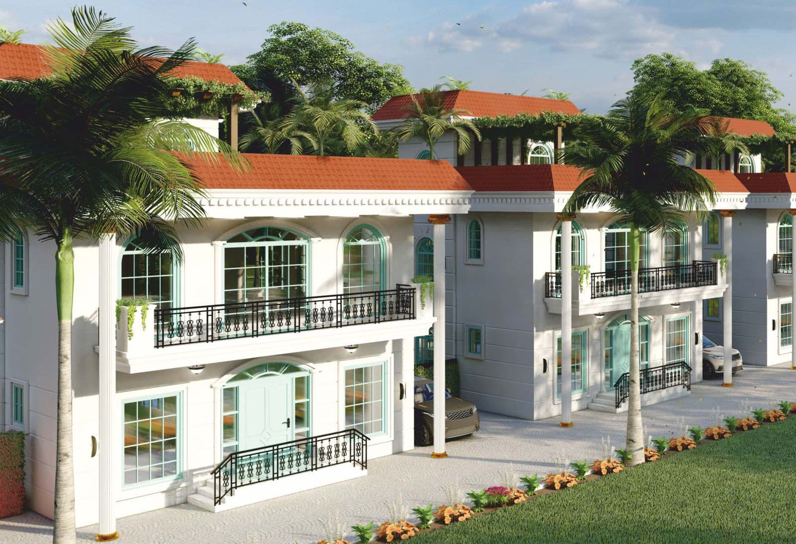 The row of Casa De Fresco villas, Guirim