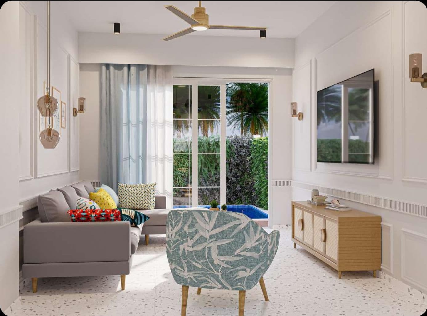 Living room at Mmirari House