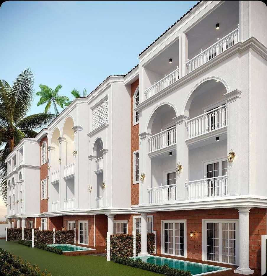 Arched facade at Mmirari House